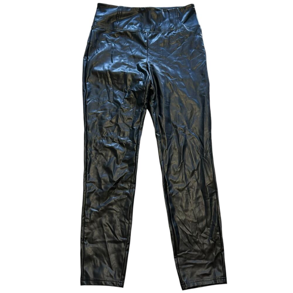 Womens Pants Size Medium Black Punk Goth Retro Biker 80s 70s Edgy Rebellious